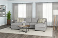 Berza Gray U Shaped Sectional Gray Foam Engineered Wood 4 Seat