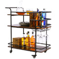 Home Bar Serving Cart, Microwave Cart, Coffee