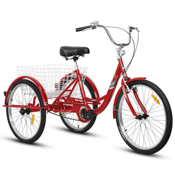 Adult Tricycles, 1 Speed Adult Trikes 24 Inch 3 Wheel Bikes, Three Whe Adult Tricycles, 1 Speed Adult Trikes 24 Inch 3 Wheel Bikes, Three Whe