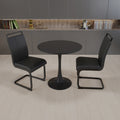 Black Circular Dining Table, 31.5 