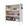 3 Tier Pantry Storage Cabinet Baker Racks For Kitchen With Storage Kitchen Pantry Storage Cabinet Microwave Rack Storage Rack White Modern Metal