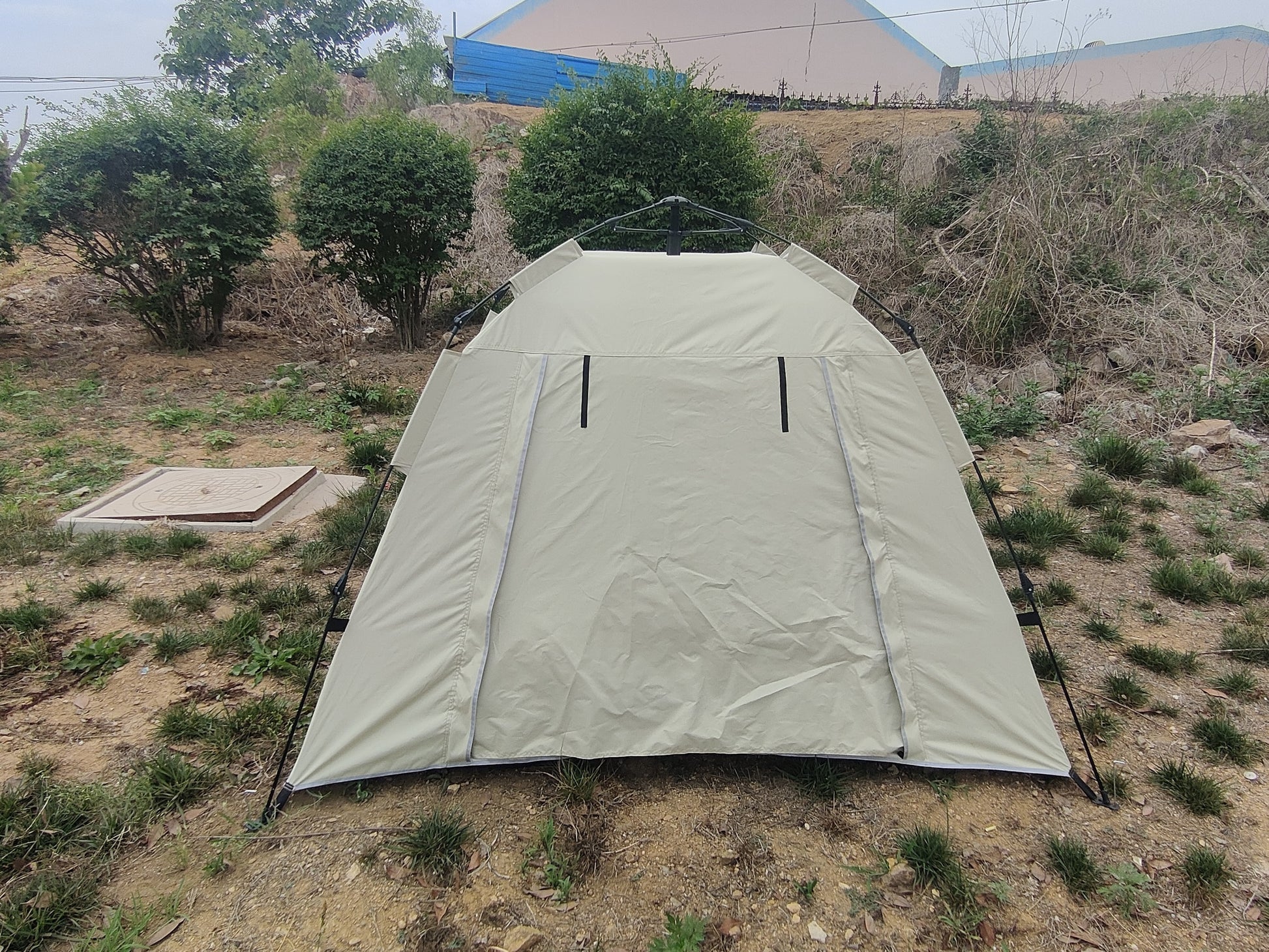 Tent, Quick Opening Automatic Tent, Waterproof And Uv Resistant Tent, Suitable For 2 3 People Camping, Picnic, Outdoor Travel Tent Beige Beige Classic Polyester