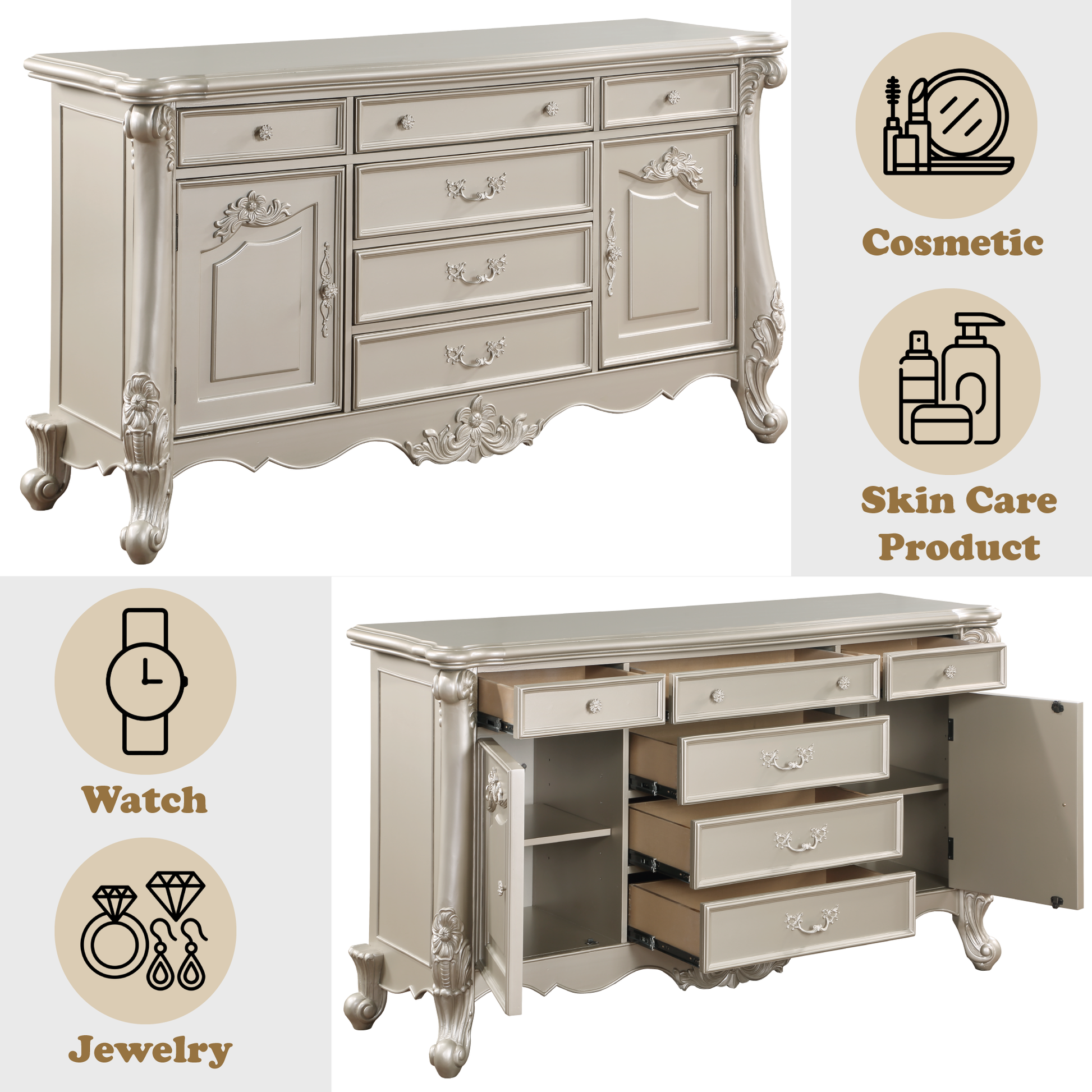 Bently Dresser, Champagne Finish Bd02292 Champagne Wood