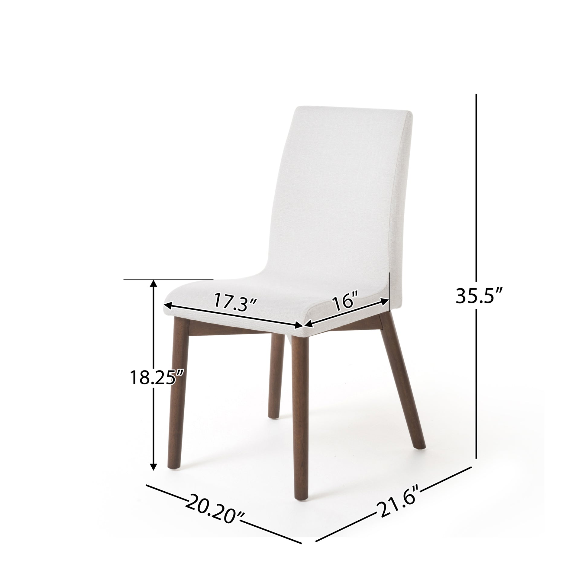 Dining Chair Light Beige Fabric