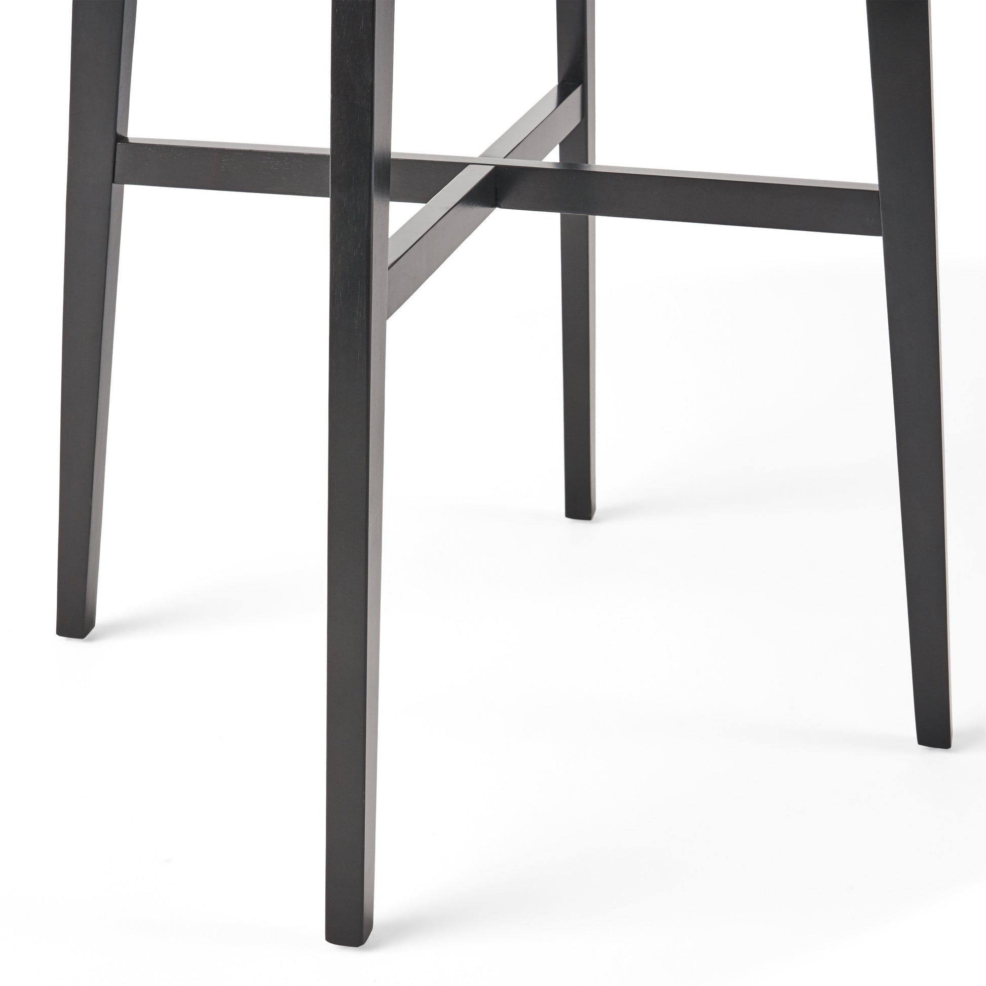 Modern Bar Height 42" Dining Table, Rubberwood Legs grey+black-rubberwood-square-mdf