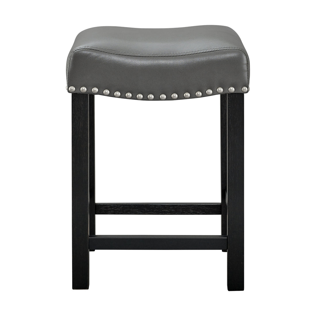 Aspen Counter Stool Set Of 2 Dark Gray Dark Gray Wood