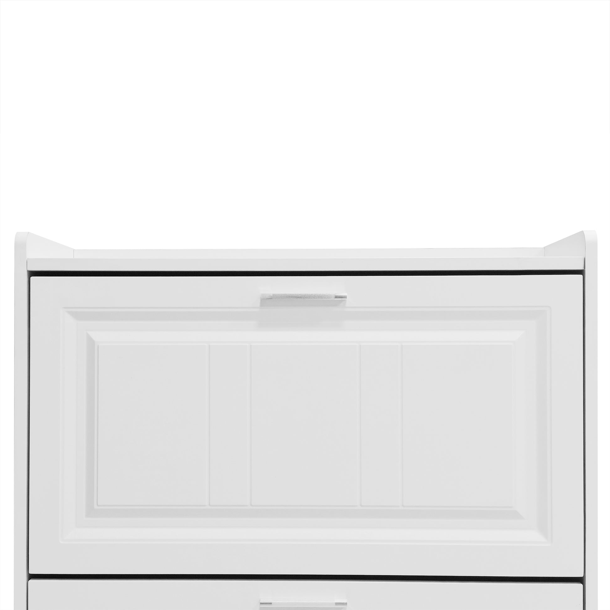 Shoe Storage Cabinet For Entryway With 3 Flip Drawers, Modern Shoe Organizer Cabinet, Free Standing Shoe Rack For Hallway, Living Room, White White Mdf