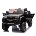 24V Two Seater Kids Ride On Car W Parents Remote Control, Licensed Toyota Lc250,220W Motors,With Shovel,Three Point Seat Belt,Slow Start,Speed Adjustment,Bluetooth,Music For Kids Aged 3 . Black Polypropylene
