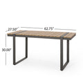 Outdoor Dining Table, Gray Natural Natural Grey Wood