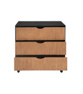 3 Drawer Cabinet, Suitable For Bedroom, Living Room, Study, Dining Room Black Particle Board