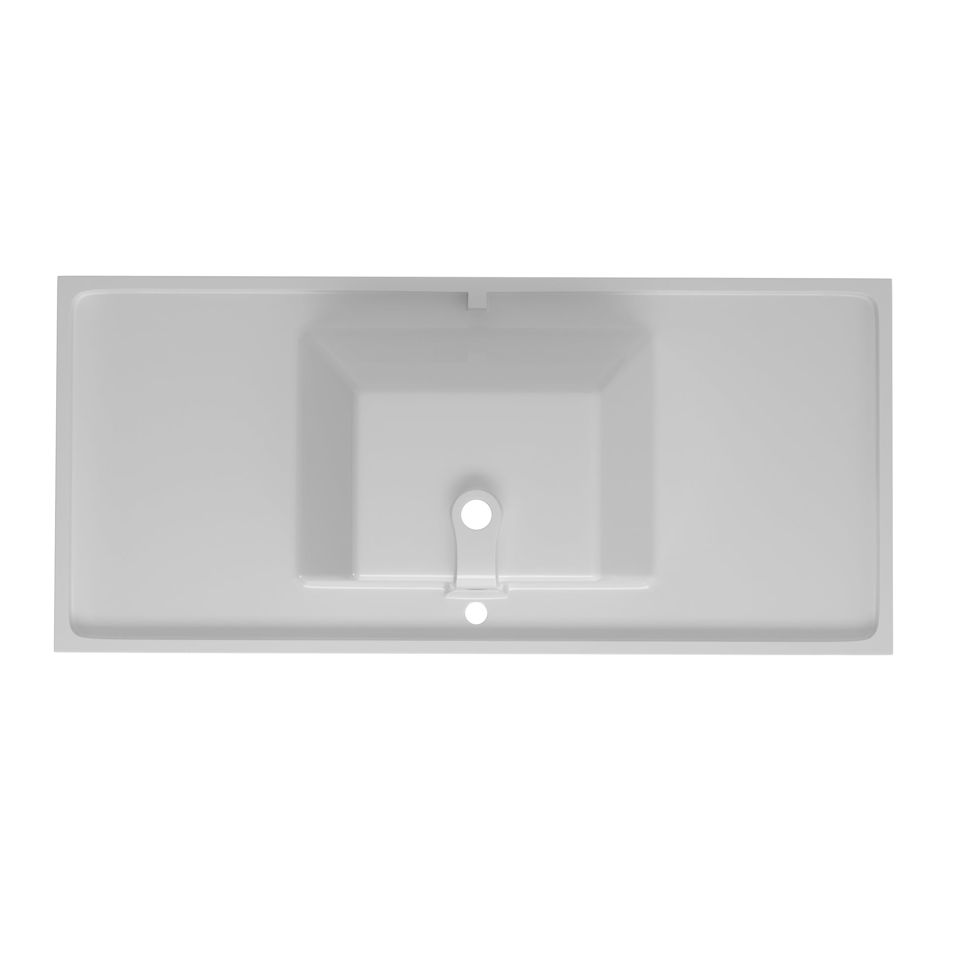 48 Inch Vanity Top Bathroom Sink Fit To 48" Cabinets In Glossy White White Bathroom Luxury,Modern Solid Surface Solid Surface