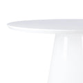 Modern White High Gloss Round Dining Table Gloss White Desk And Hutch Dining Room Minimalist,Modern Freestanding Round Kitchen & Dining Tables Glossy Round Mdf Pedestal