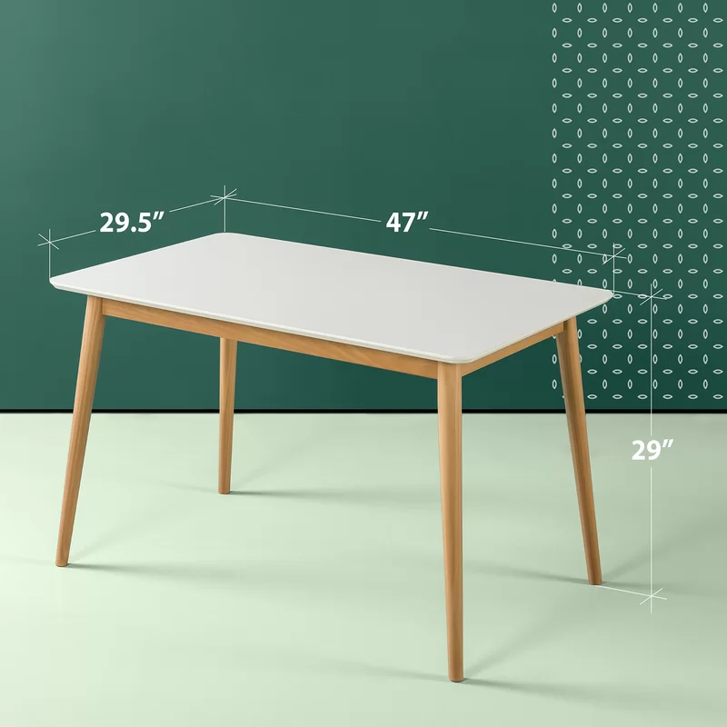 Mc Modern Wood Dining Table White White Metal & Wood Wood