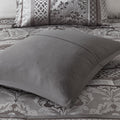 7 Piece Jacquard Comforter Set Grey King King Grey Polyester