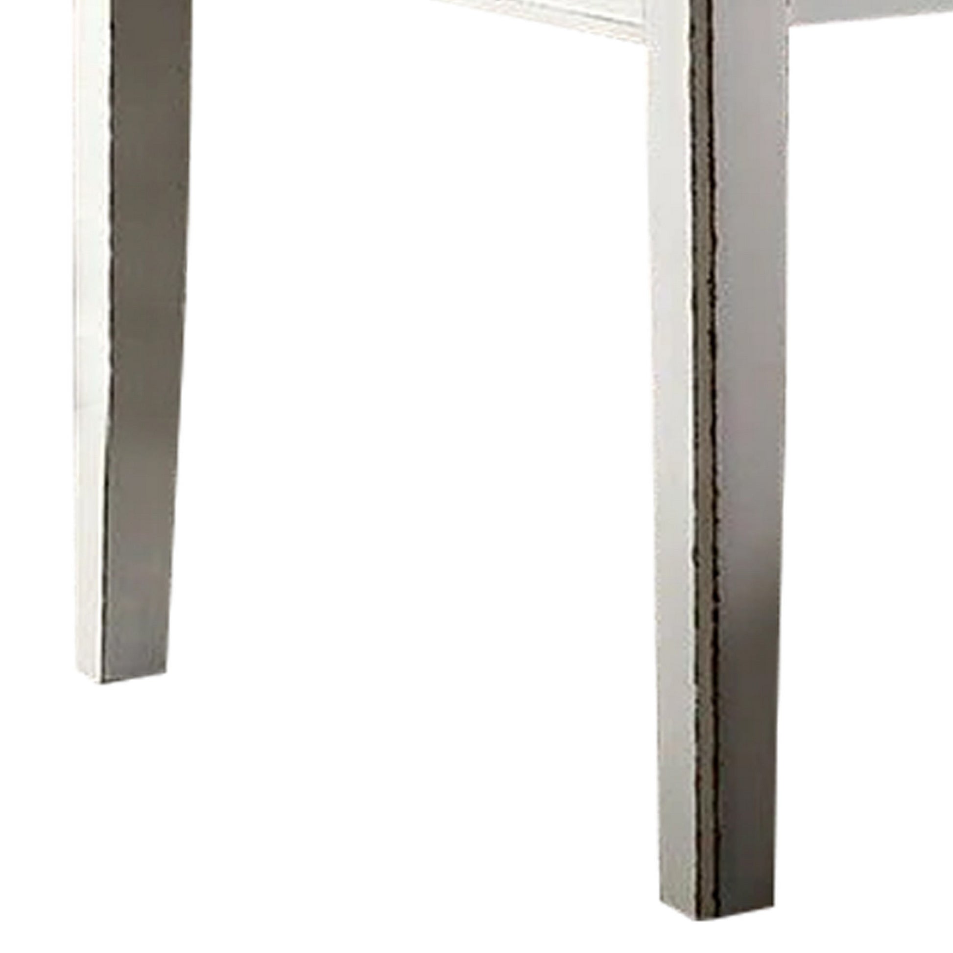 Ben 60 78 Inch Extendable Rectangular Dining Table, Brown Top, White Base Brown White Solid Wood