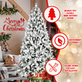 8Ft Pe Pvc Pine Mixed Christmas Tree With Colorful Warm Light 10 Function Led, Memory Wire & Easy Power Technology Green,White Polyethylene