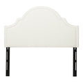 Catherine Upholstered Queen Headboard, Antique White Woven Antique White Foam Fabric