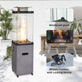 16 Inch X 61 Inch Height Outdoor Propane Gas Fire Heater With Tempered Glass Gray Garden & Outdoor European Magnesium Oxide