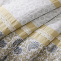 9 Piece Cotton Percale Comforter Set Yellow Cal King California King Yellow Polyester