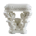 Antique White Square End Table Antique White Primary Living Space Wood Plastic Pedestal