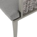 Pebble Chair Grey Pe Rattan Iron Waterproof Fabric
