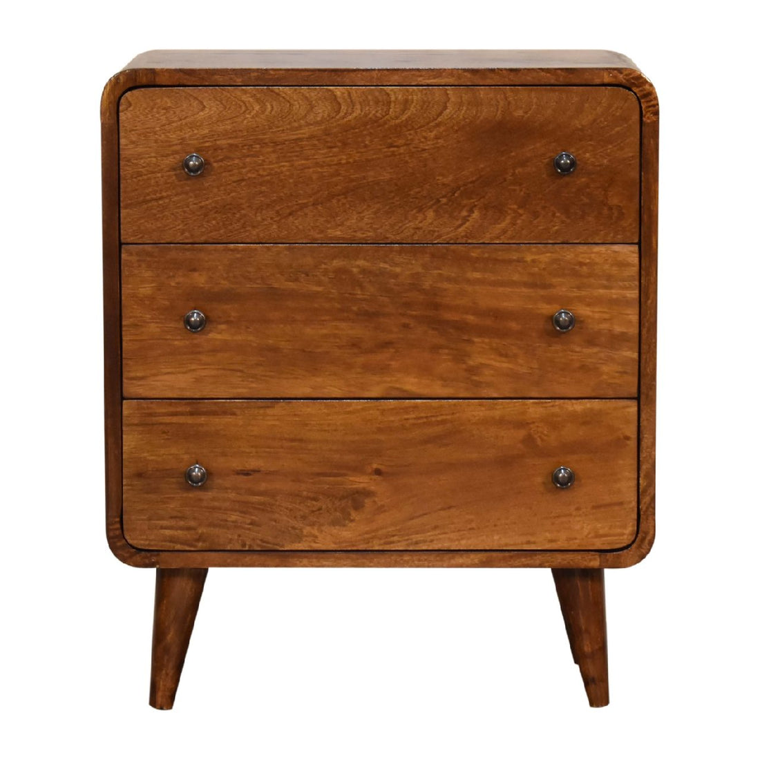 Solid Wood Mini Curved Chestnut Chest Chestnut Brown Bedroom Classic,Contemporary Mango Wood Solid Wood