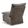Detachable Dark Grey Chenille Single 360 Swivel Rocking Rocker,360 Swivel Sofa Chair & Single Sofa Lounge, Comfortable Seating For Living Room & Bedroom,Dark Gray Sofa 1Pc Dark Gray Primary Living Space Modern Foam Chenille