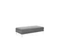 Modern Antique Gray Large Ottoman Metal Legs 1Pc Cocktail Ottoman Living Room Antique Gray Faux Leather Primary Living Space Grey Contemporary,Modern Rectangle Bonded Leather