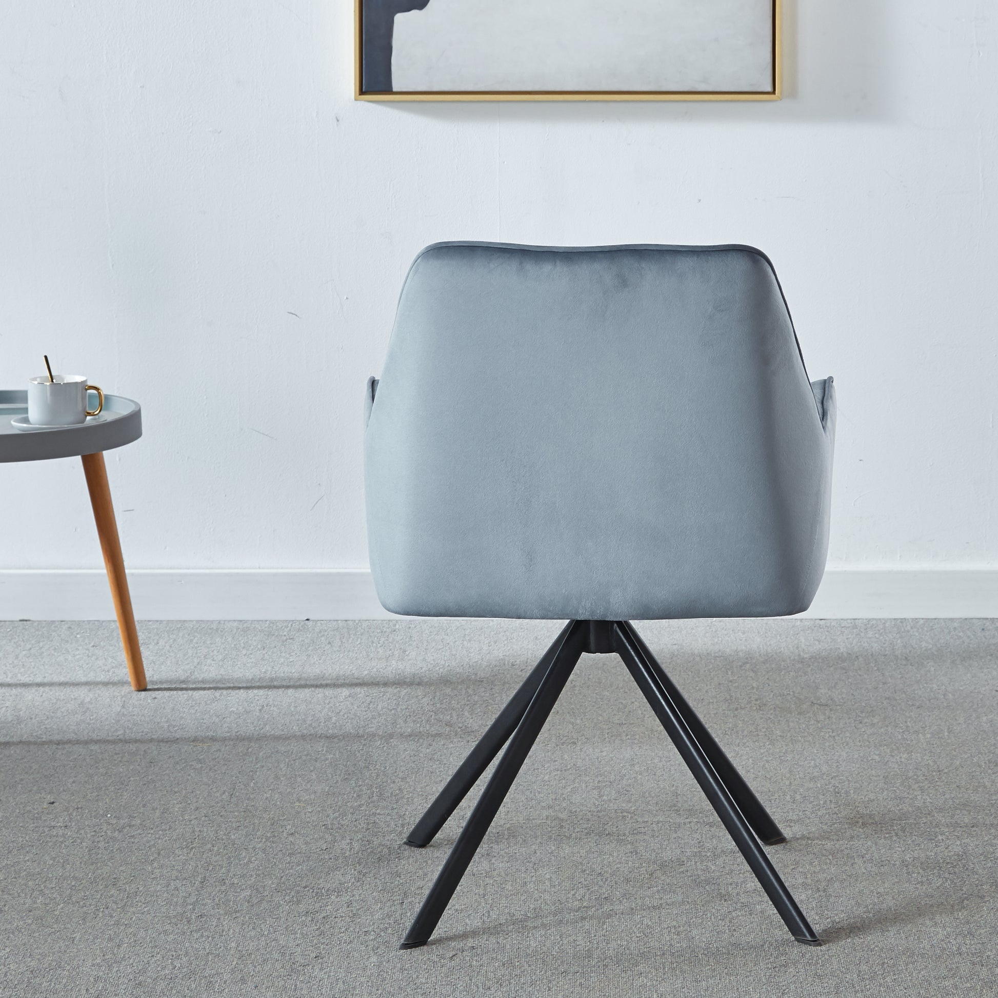 Accent Chair, Dining Chair Upholstered Backrest Seat Chairs For Home Kitchen Living Rooms Velvet Upholstered Contemporary Vanity Chair Blue Velvet