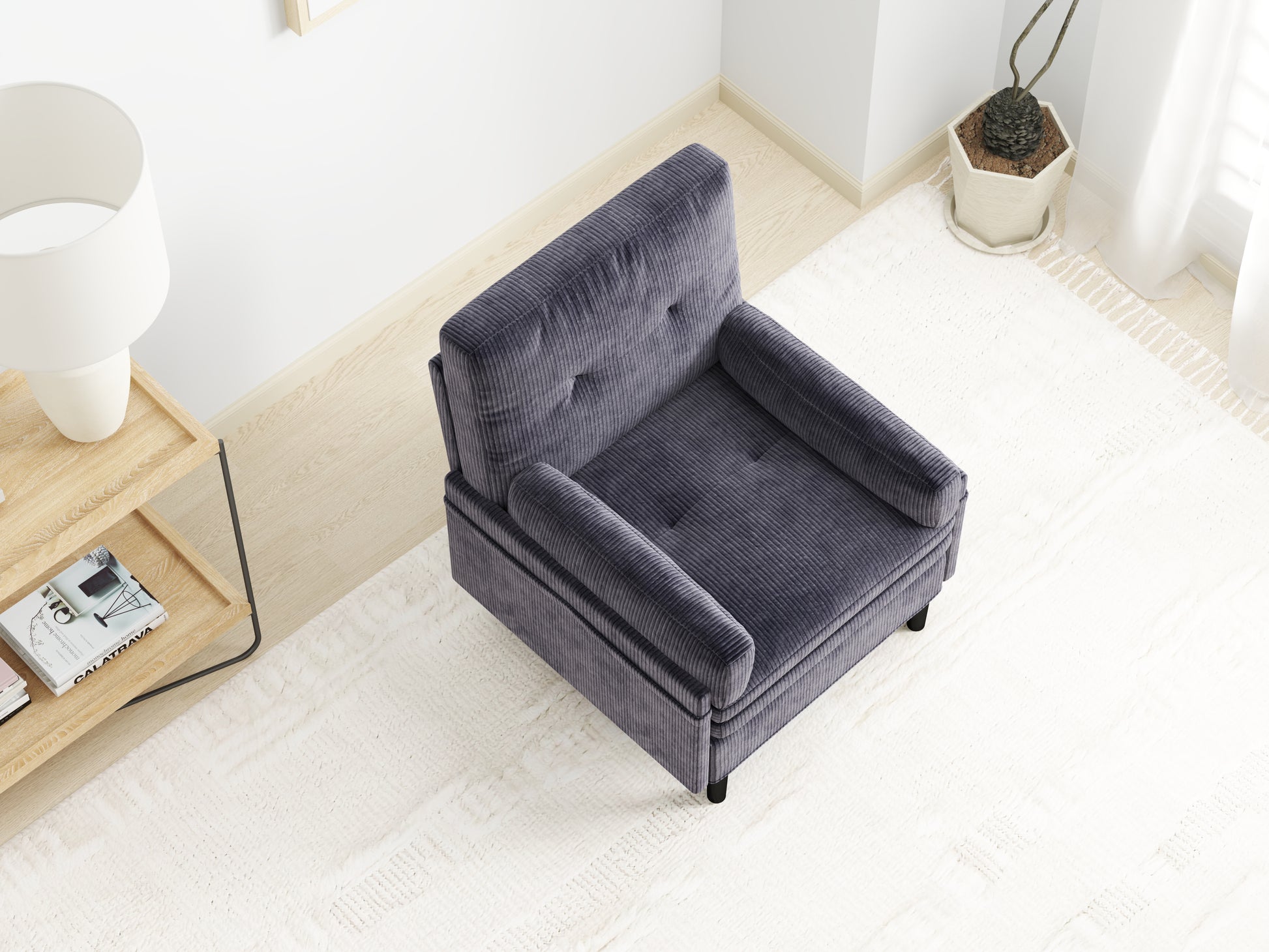 Grey Sofa Chair With Recline Fuction Grey Velvet Metal Primary Living Space Medium Soft Loose Back Pillow Top Arms Foam Fabric Metal 1 Seat