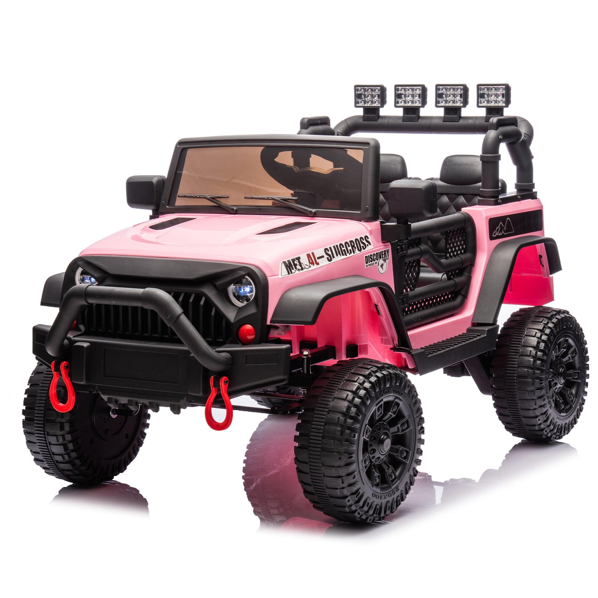 24V Kids Ride On Car W Parents Remote Control,400W Motor,Four Wheel Suspension,Adjustable Speed,Usb,Mp3,Music,Bluetooth,Large Display Screen,Power Display,Portable Handle,Safety Belt For Kids Aged 3 . Pink 50 99 Lbs Polypropylene