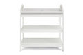 Brees Changing Table White Graystone White Gray Wood