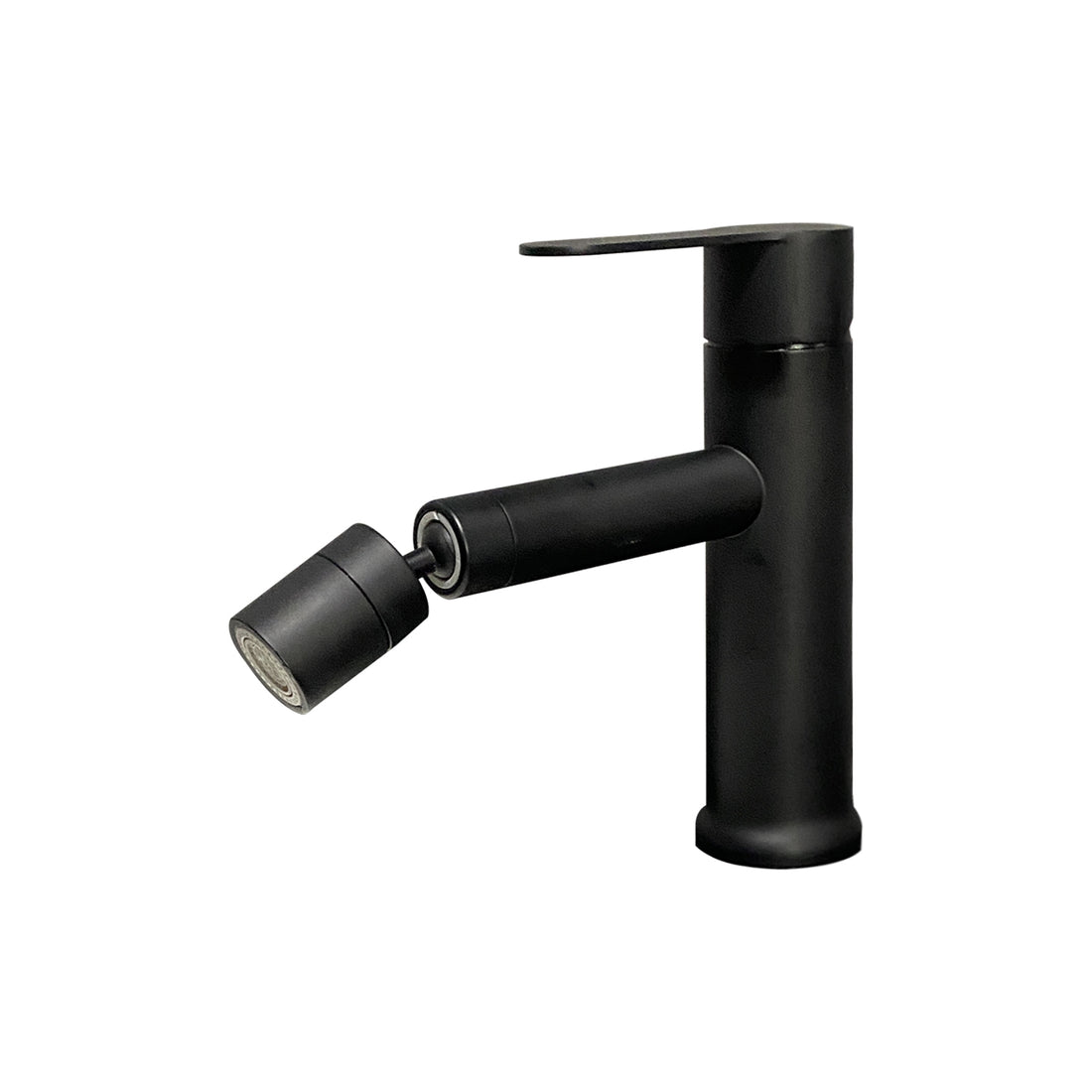 Bathroom Sink Faucet, Single Hole Bathroom Faucet Modern Single Handle Vanity Basin Faucet Matte Black Stainless Steel