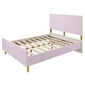 Gaines Full Bed, Pink High Gloss Finish Bd02660F Full Pink Mdf Metal