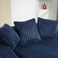 Coolmore Corduroy Lazy Sofa With 3 Back Pillows,Comfy Sofa Deep Seat Couch For Living Room,Club Navy Navy Primary Living Space Foam Corduroy 1 Seat