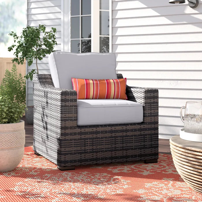 Fully Assembled Patio Chair With Cushion Yes Sectional Espresso Rust Resistant Frame Stain Resistant Cushions Garden & Outdoor Modern Sofa Seating Groups Foam Wicker