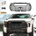 Front Grille For 2022 2023 2024 Tundra Trd Pro Grill With 3 Led Lights And Toyota Letters Matt Black Abs Abs