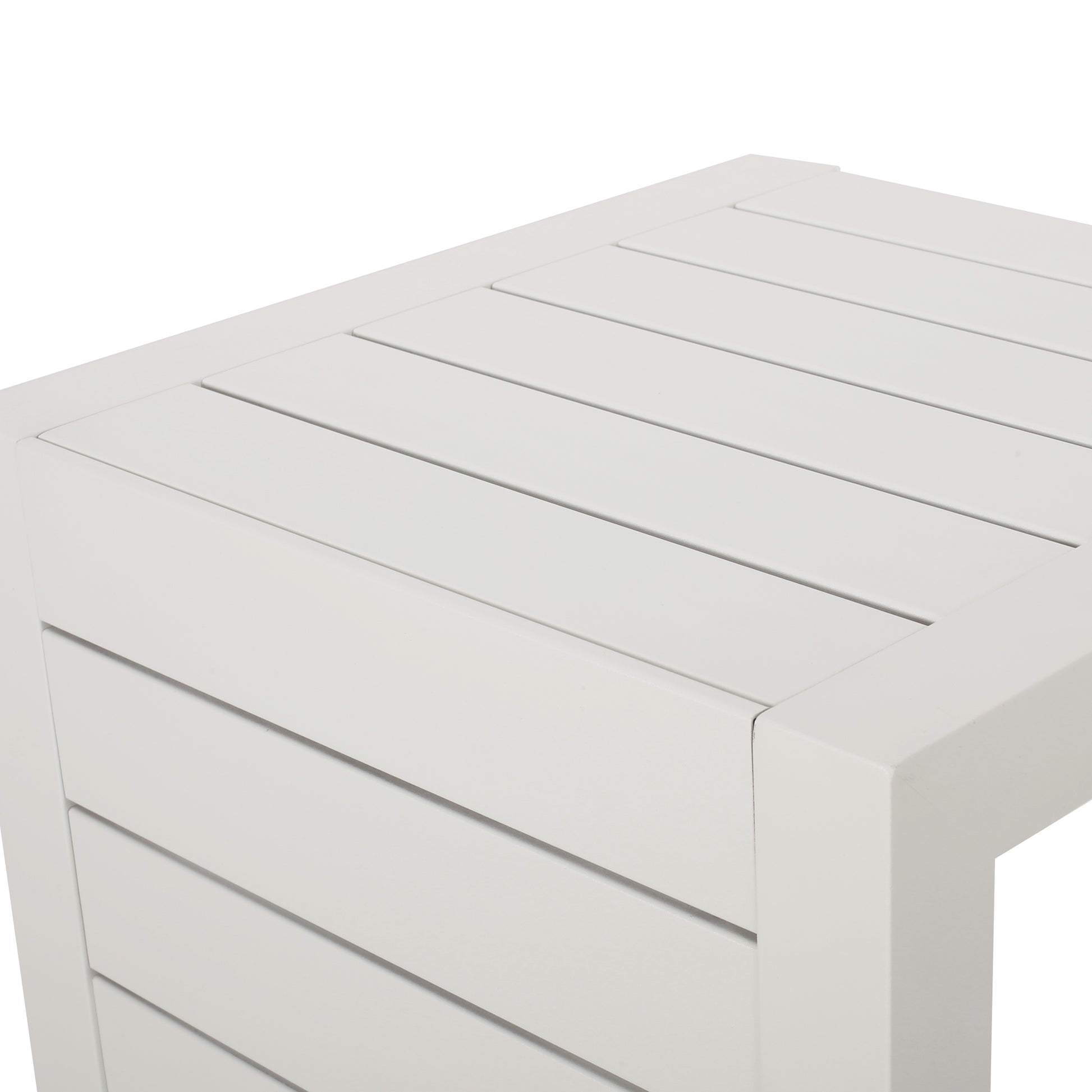 Cape Coral Alu C Shaped Table Grey White Aluminium