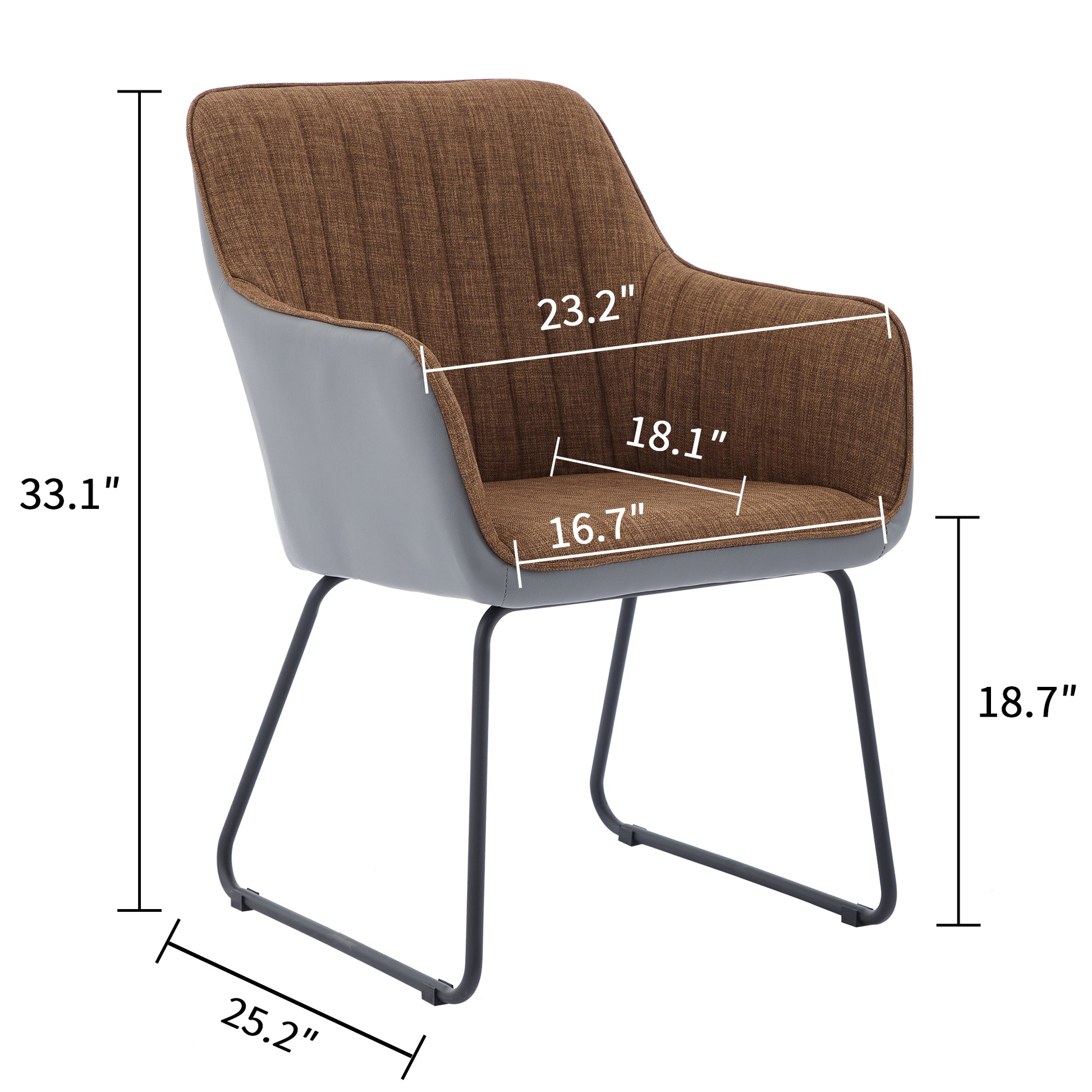 Ts Leisure Chair Dining Chair Black Brown Grey Linen