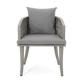Pebble Chair Grey Pe Rattan Iron Waterproof Fabric