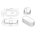 Luxury Handcrafted Stone Resin Freestanding Soaking Bathtub With Overflow In Matte White, Cupc Certified 23S13 67 Matte White Bathroom Freestanding Tubs Soaking Center Solid Surface