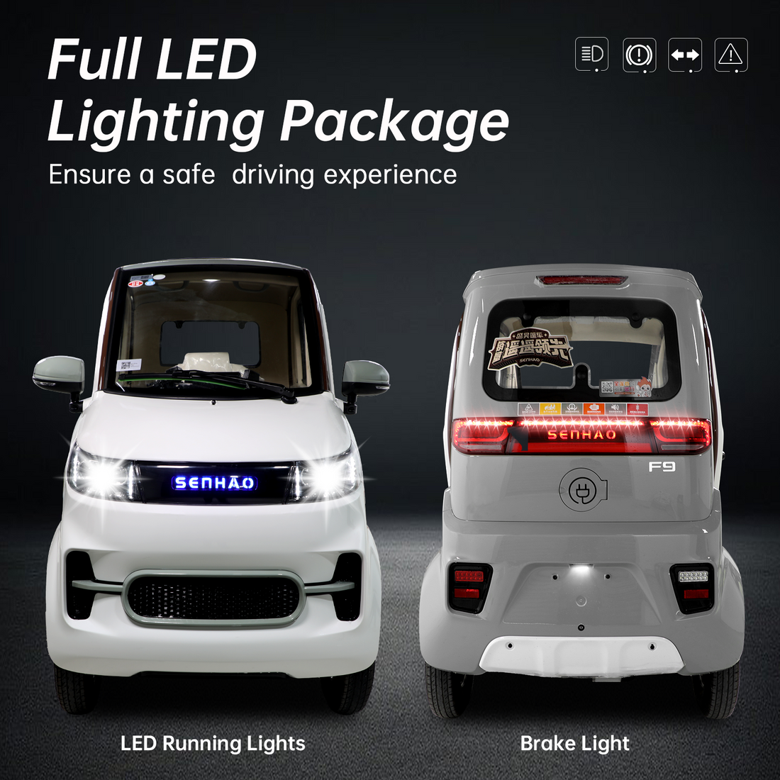 All Weather Protection: Fully Enclosed Design For Safer Travels White Silver Abs Pc