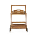 Riviera Bar Cart Natural Stained Wood