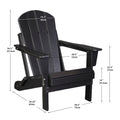 Folding Adirondack Chair, Relaxing Stackable Arm Rest Ergonomic Hdpe All Weather Adirondack Chair No Adirondack Antique Black Uv Resistant Frame Garden & Outdoor American Design,American Traditional Complete Patio Sets Hdpe