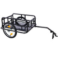 Foldable Bike Cargo Trailer With Universal Bike Hitch, Bicycle Wagon Trailer With 16