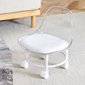 The Small And Cute White Chair With Silky Pulleys Can Move Freely, Which Is Suitable For Use In Various Scenes, And Is A Good Choice For Fashion Style. White Pet