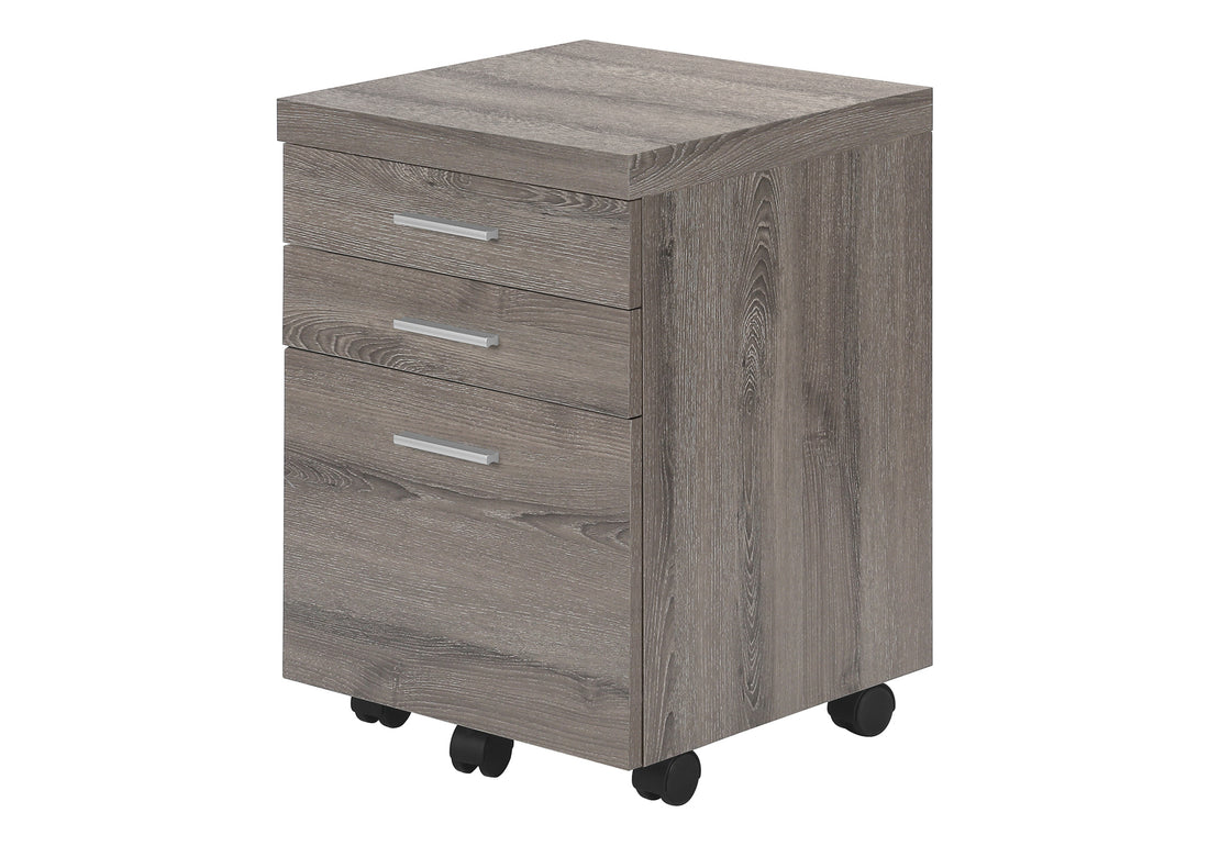 File Cabinet, Rolling Mobile, Storage Drawers, Printer Stand, Office, Work, Brown Laminate, Contemporary, Modern Taupe Particle Board