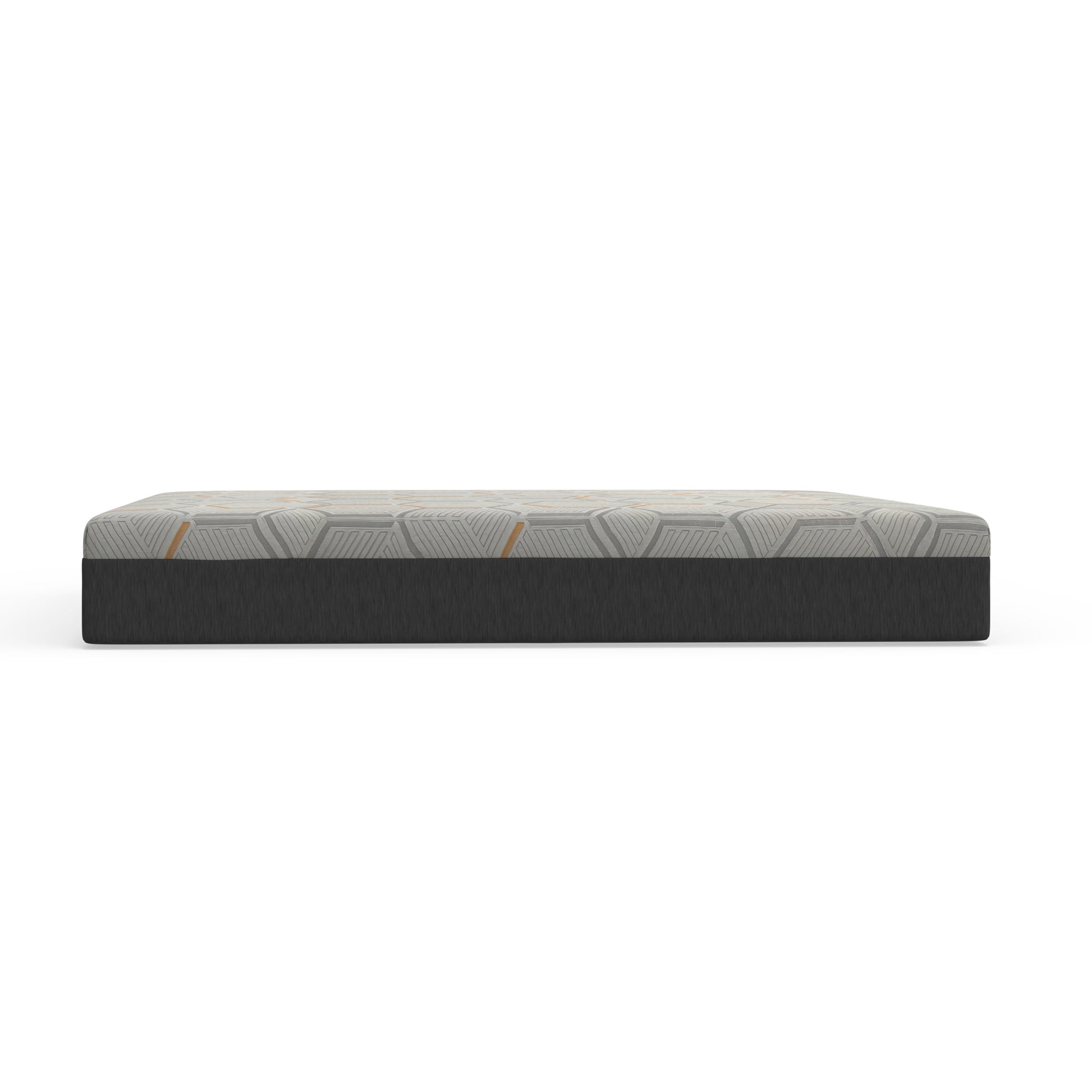 12" Copper Gel Cooling Memory Foam Mattress With Edge Support And Air Grid Base King Split Head Grey Foam Split King