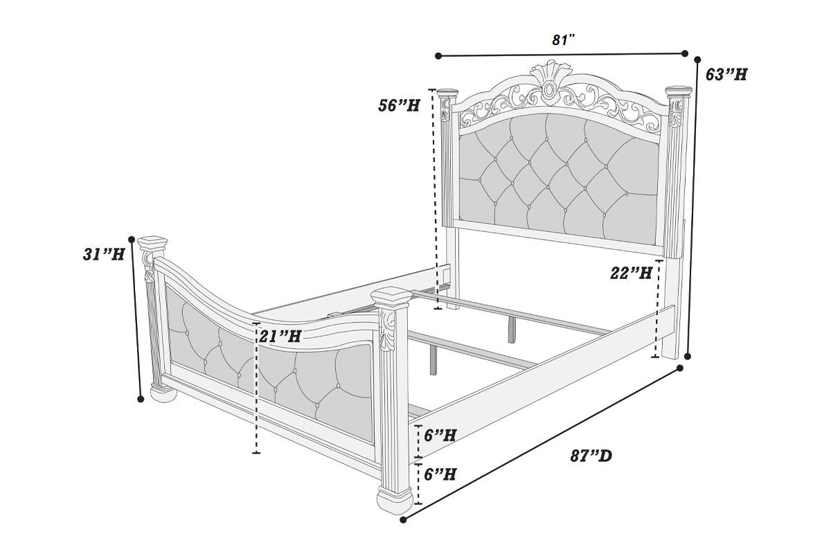 Formal Traditional Dark Cherry 1Pc Eastern King Size Bed Tufted Faux Leather Headboard Footboard Bedframe Box Spring Required King Cherry Wood Bedroom American Traditional,Classic,Contemporary,Luxury,Traditional Pine Bed Frame Faux Leather Faux Leather