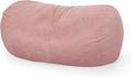 Asher Bean Bag 6.5 Ft. Bean Bag Rose Polyester